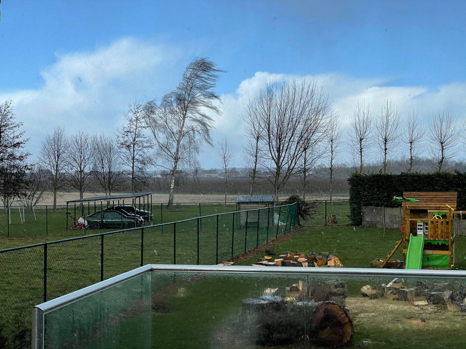 Glazen balustrade 8,5 m, Ophalen, Gebruikt, 80 tot 120 cm, 80 tot 120 cm