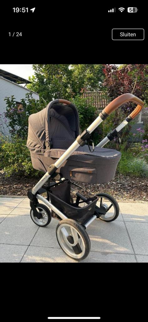Mutsy Nio kinderwagen 10-delige set, Tige de poussée réglable, Poussette combi, Comme neuf, Enlèvement