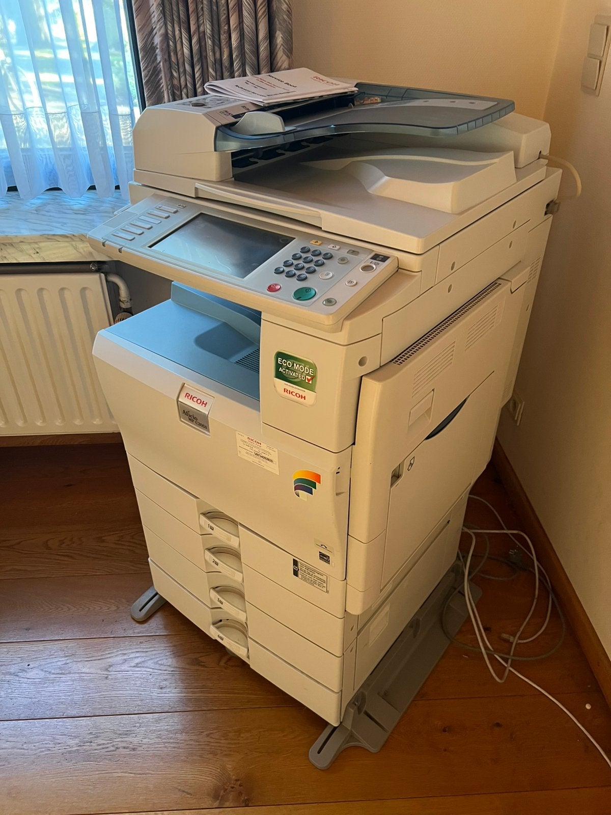 Ricoh copie toestel, Ophalen, Gebruikt