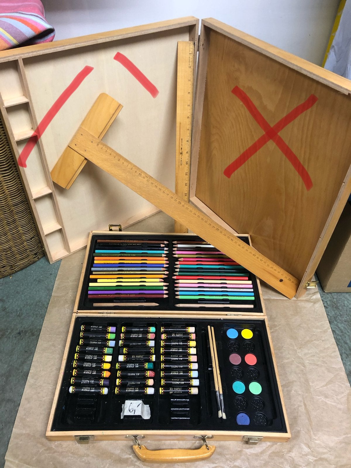 Retro schoolgerief, bureau- en tekengerief, Ophalen of Verzenden, Zo goed als nieuw, Hout