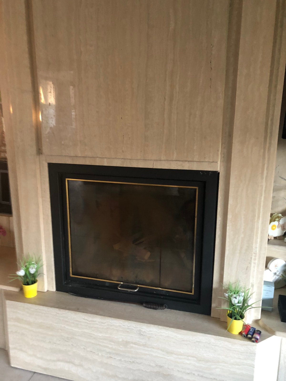 Grote hout inbouwcasette in zeer goede staat 80 op 60 cm, Maison & Meubles, Cheminées, Enlèvement, Comme neuf