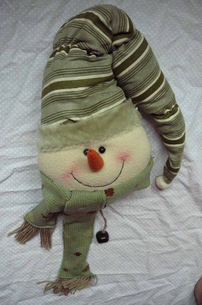 bonhomme de neige avec chapeau, écharpe et clochette Noël, Enlèvement ou Envoi, Neuf