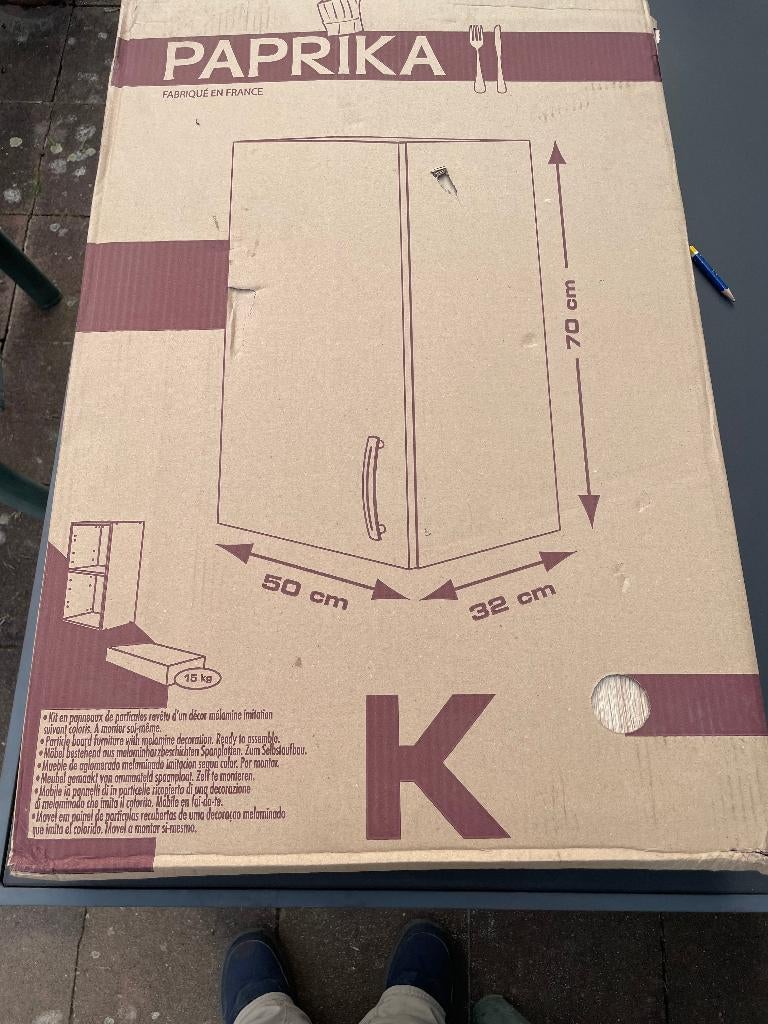Meuble haut Paprika 50cm mélaminé chêne brossé, Enlèvement