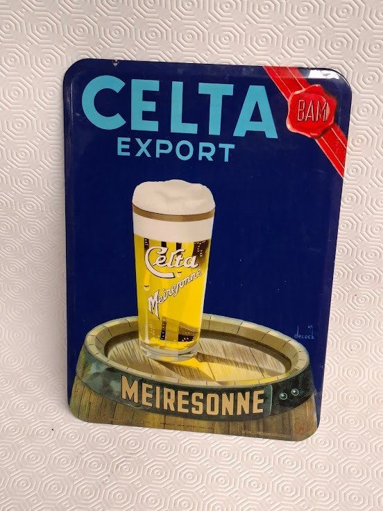Bière Meiresonne | CELTA Export, Collections, Enlèvement, Comme neuf, Panneau, Plaque ou Plaquette publicitaire, Autres marques