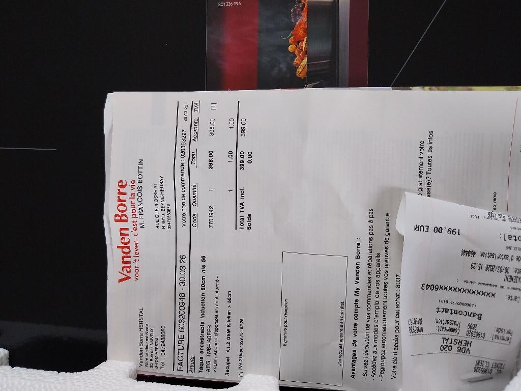 Taque de cuisson à induction AEG, Neuf, 4 zones de cuisson, Encastré, Enlèvement