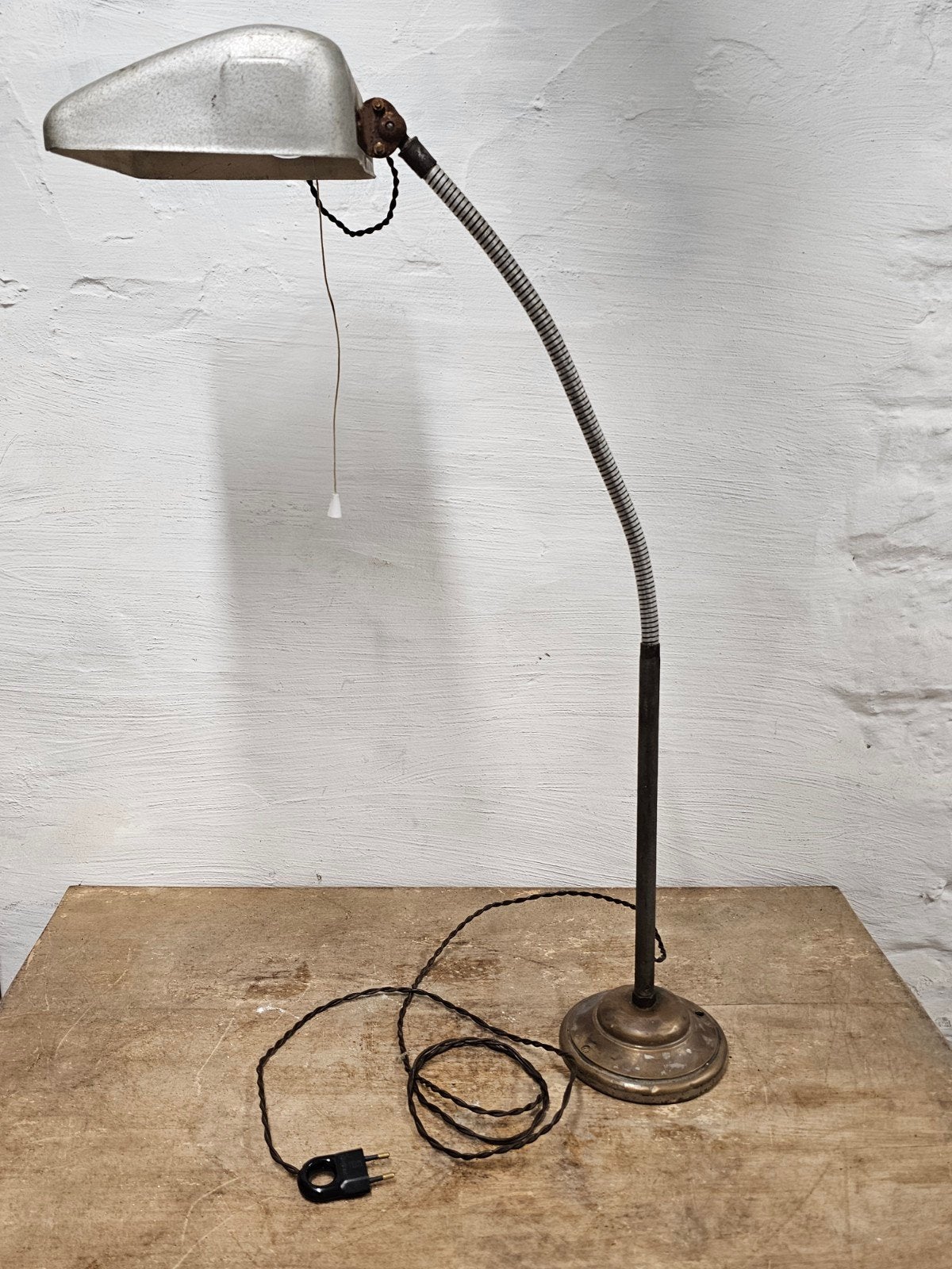 lampe de table vintage industrielle avec col de cygne flexib, Enlèvement ou Envoi