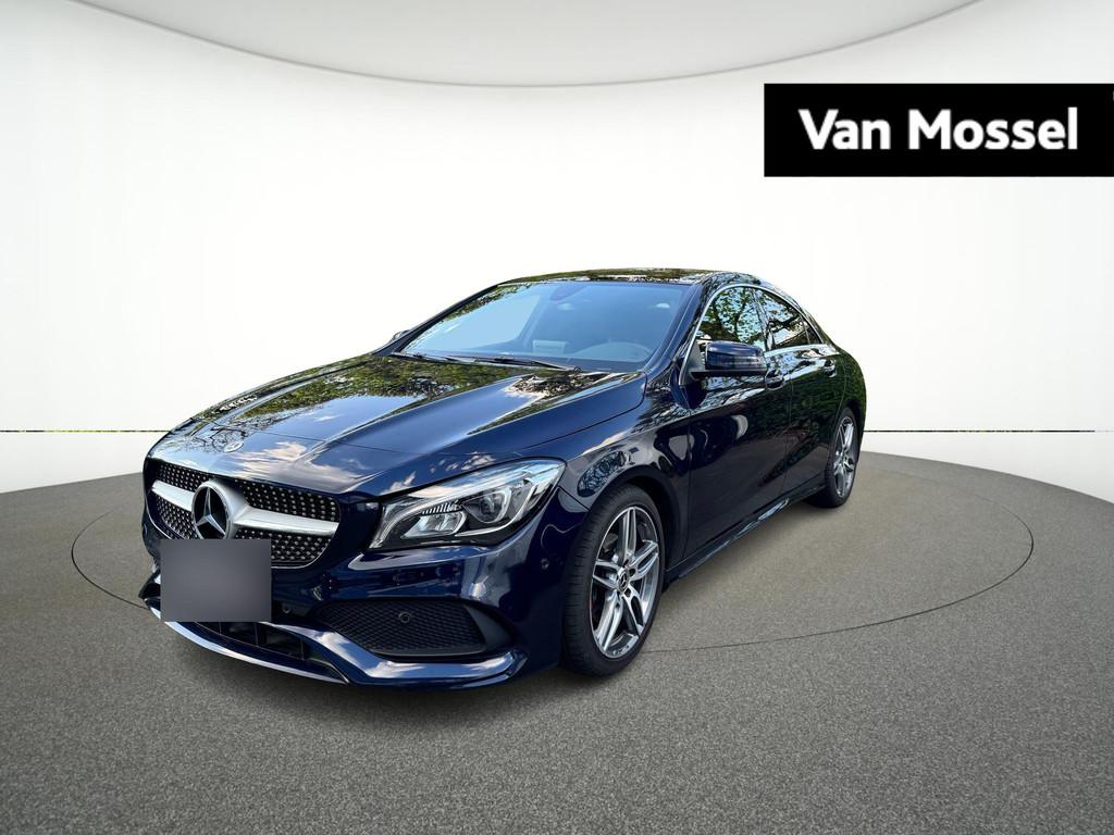 Mercedes-Benz CLA 200 Coupé AMG Line + LEDER + PANORAMISCH, Stof, Gebruikt, Zwart, 4 cilinders