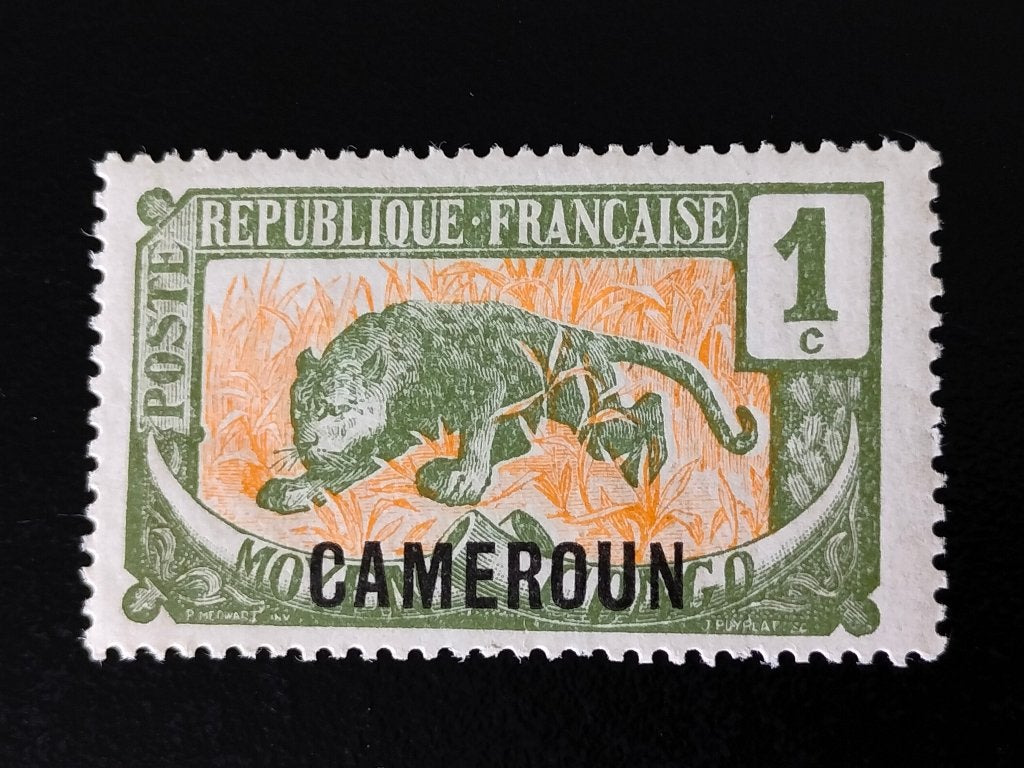 Kameroen Frans mandaat 1921 - wilde dieren, jachtluipaard *, Verzenden, Overige landen, Postfris