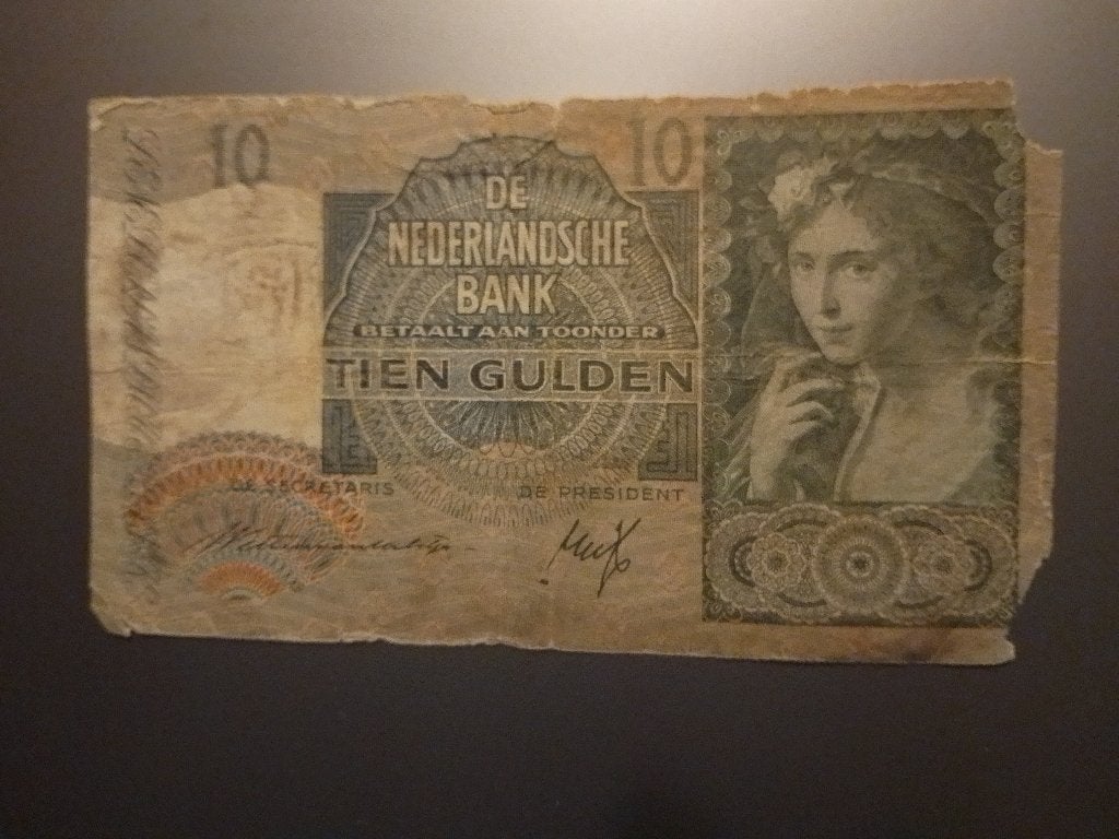 10 Gulden Nederland 1940, Ophalen of Verzenden, 10 gulden, Los biljet