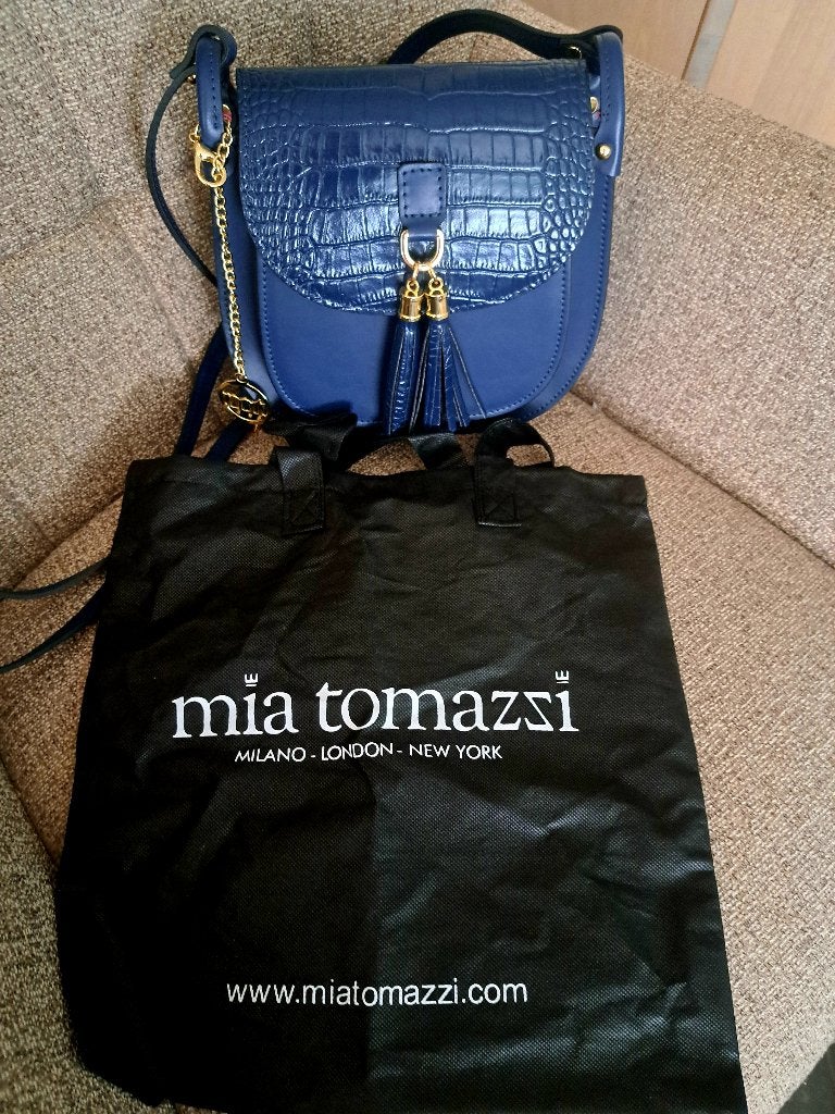 Dames handtas nieuw , Mia tomazzi, blauw., Handtassen en Accessoires, Tassen | Damestassen, Ophalen, Nieuw, Blauw, Handtas
