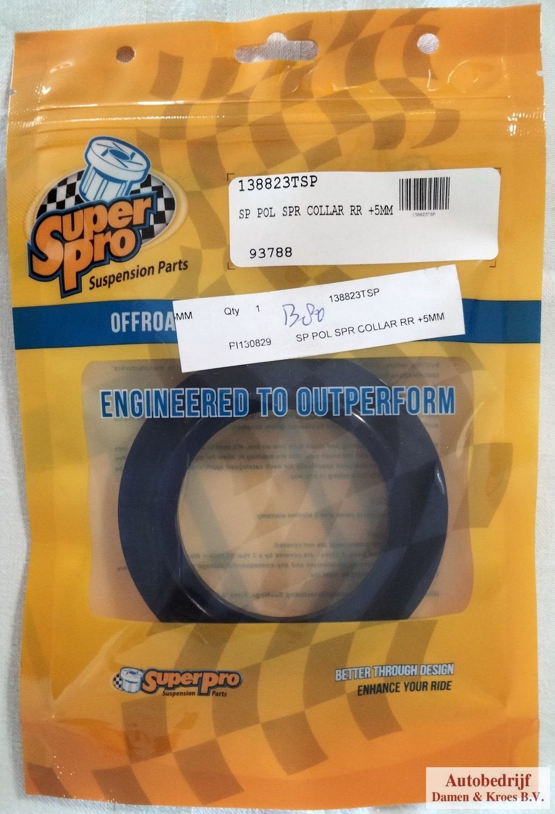 Collar, spring insulator, rear, thick +5mm, polyurethane 138, -, Overige automerken, -, Nieuw