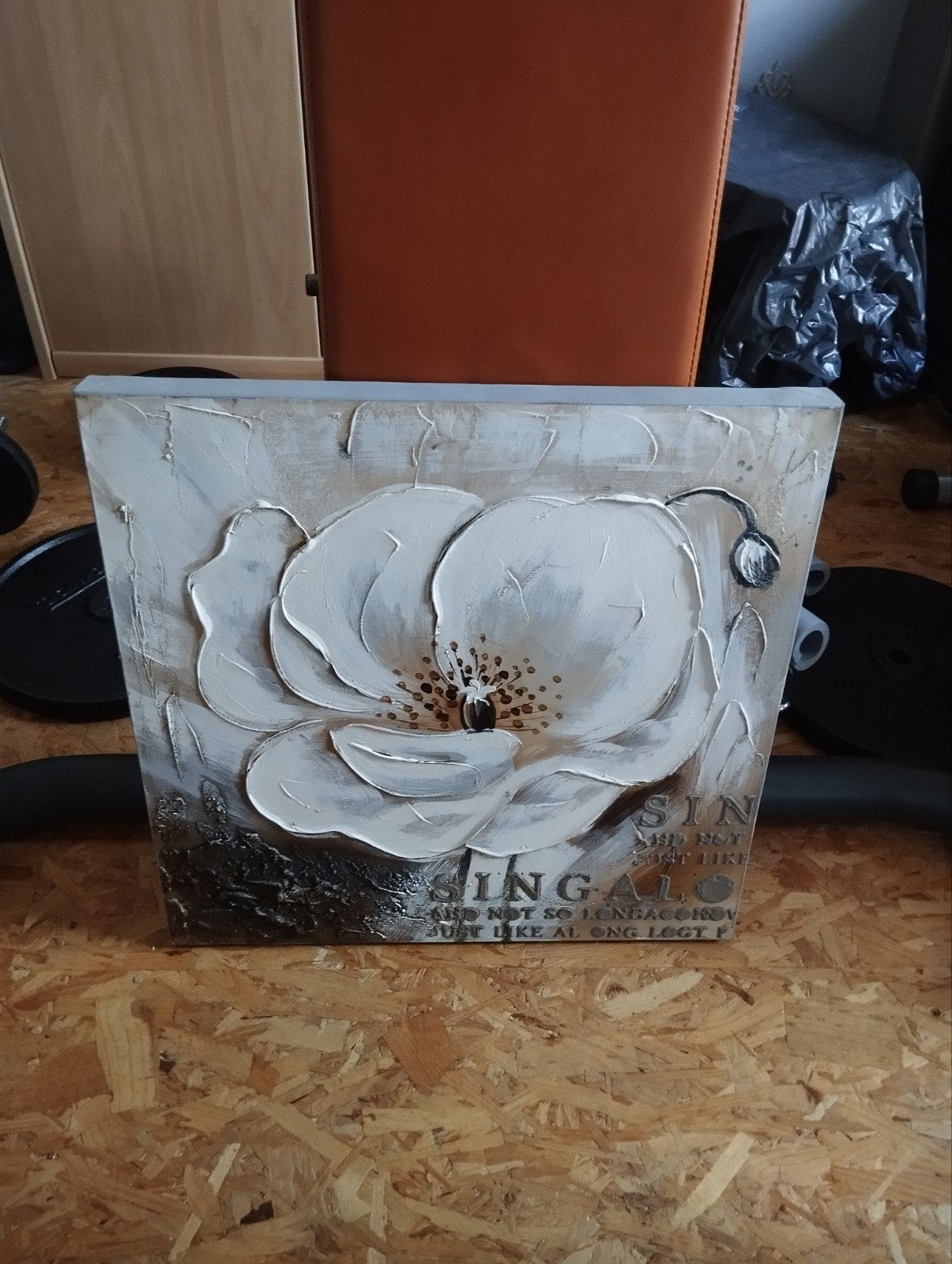 Kader met bloem in reliëf mooie staat, Ophalen