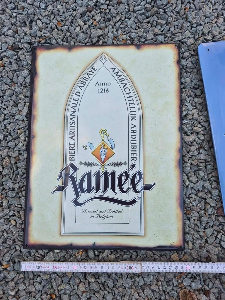 Ramée metalen reclamebord, Collections, Enlèvement, Comme neuf, Panneau, Plaque ou Plaquette publicitaire, Autres marques