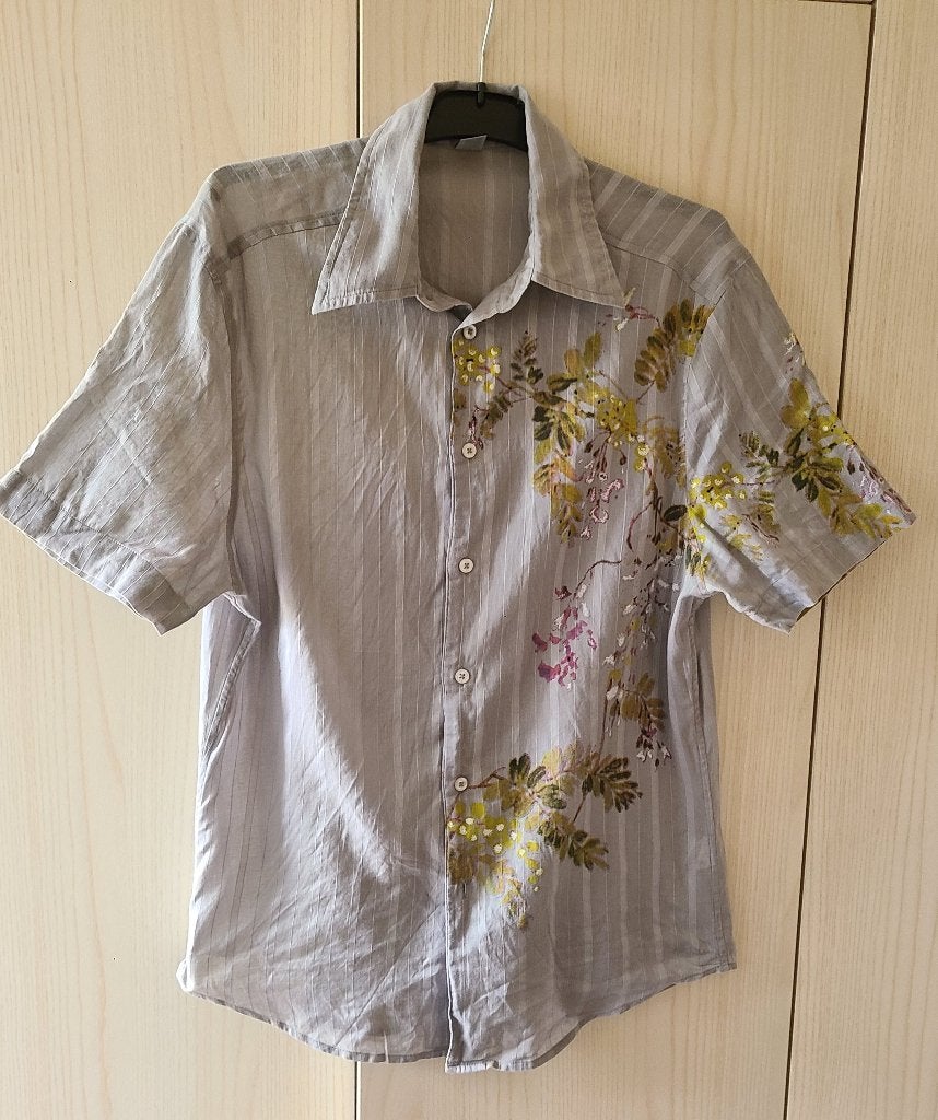 Unieke kans: Mooi herenhemd - licht grijs  - Medium 39/40, Ophalen, Halswijdte 39/40 (M), Zo goed als nieuw, Grijs