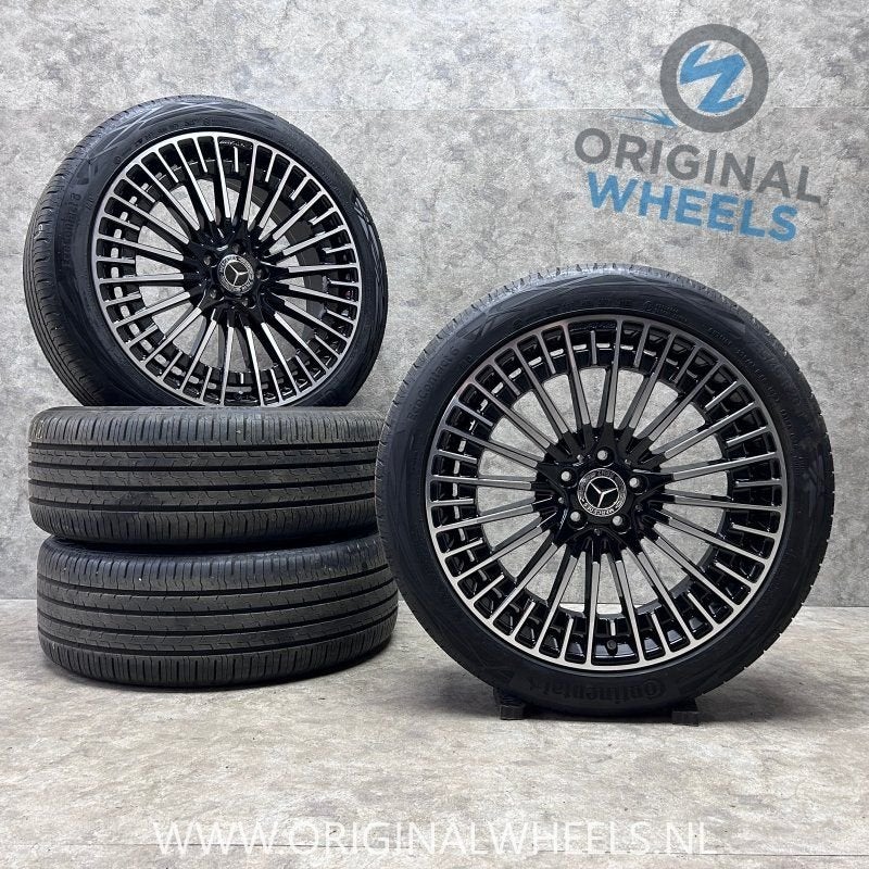 20 inch originele AMG velgen + Continental zomerbanden Merce, Gebruikt, -, -, Banden en Velgen