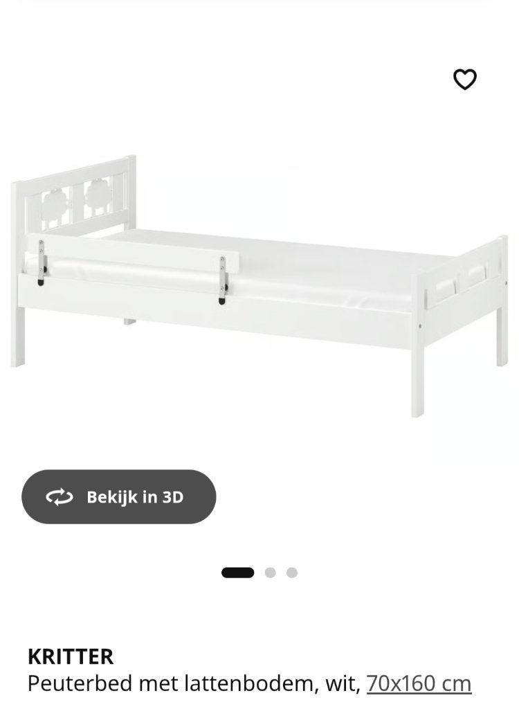 Peuterbed ikea + matras, Kinderen en Baby's, Kinderkamer | Bedden, Gebruikt, 70 tot 85 cm, 140 tot 160 cm, Ophalen