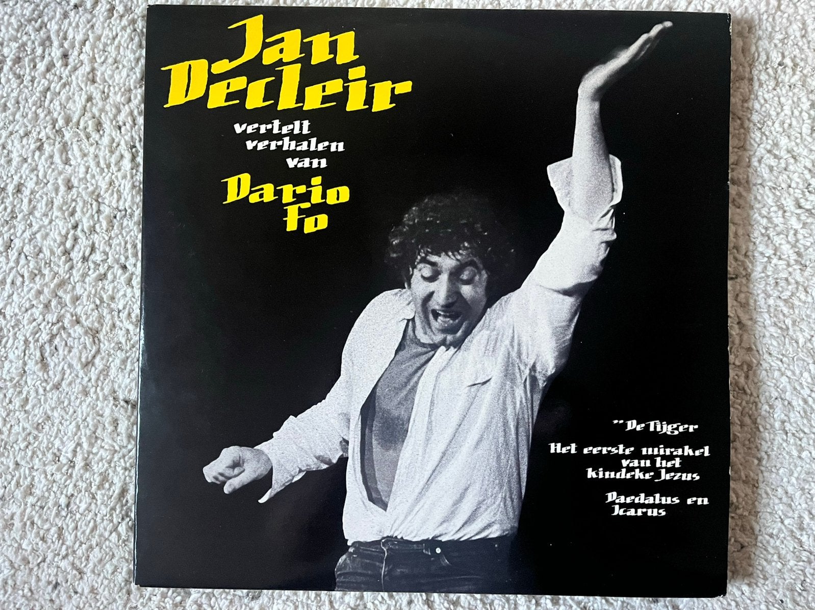 Lp Jan Decleir, Dario Fo, De tijger, Ophalen of Verzenden, Zo goed als nieuw, LP