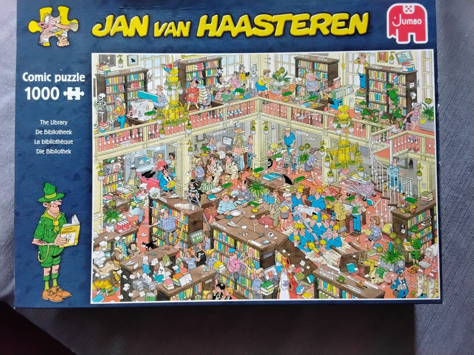 3 puzzels Jan van Haasteren, Hobby en Vrije tijd, Ophalen of Verzenden, 500 t/m 1500 stukjes, Zo goed als nieuw, Legpuzzel