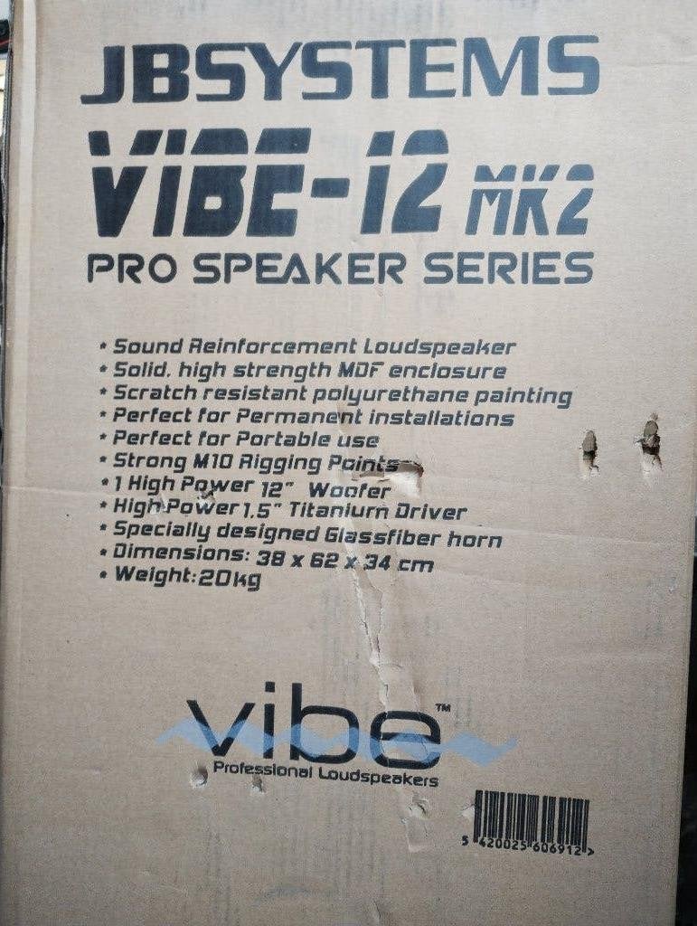 1 x Luidspreker VIBE 12 MK2, Audio, Tv en Foto, Luidsprekerboxen, Ophalen, Nieuw, Party speaker