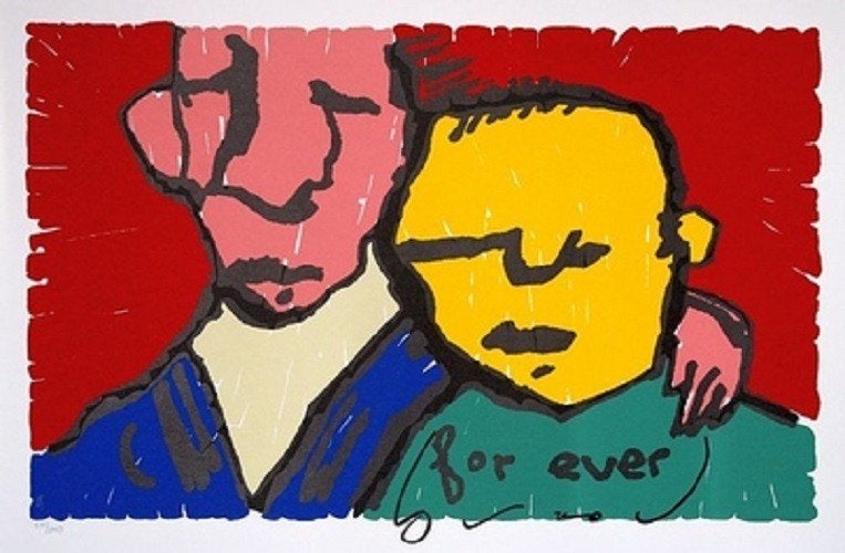 Herman Brood - "For Ever", Gesigneerd, Verzenden, Zeefdruk