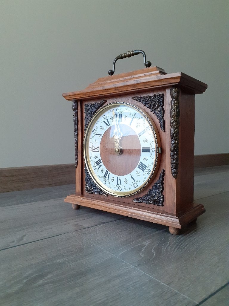 Horloge de table allemande vintage, Enlèvement ou Envoi