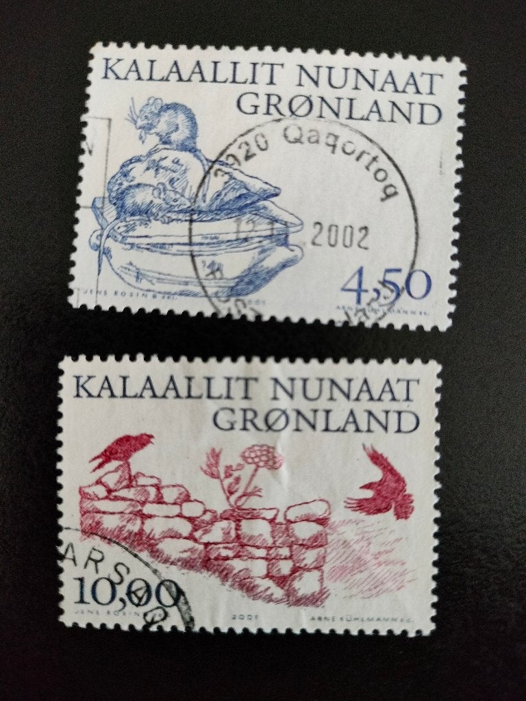 Groenland 2001 - Vikings, souris, oiseaux, fleurs, Envoi, Danemark, Affranchi