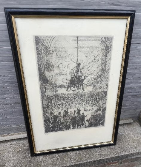 Lithographie de james ensor, Antiek en Kunst, Kunst | Litho's en Zeefdrukken, Ophalen of Verzenden, Lithografie