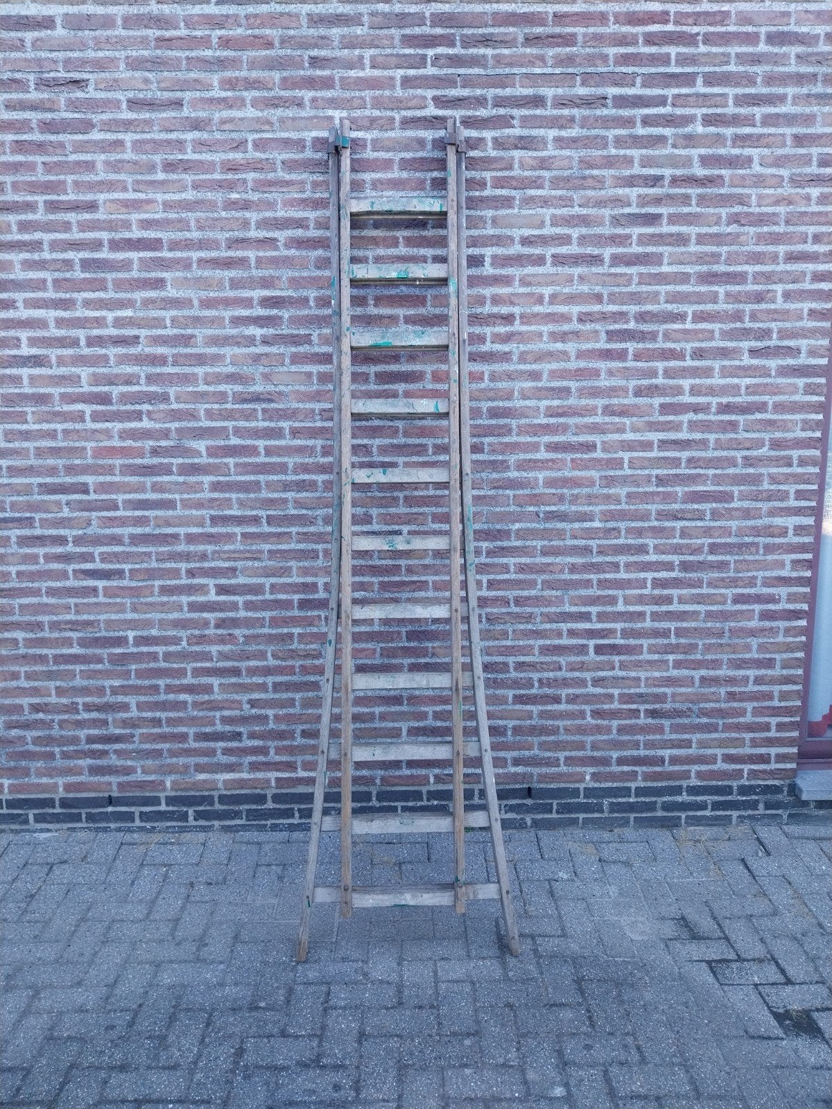 Ladder 2-delig, Ophalen, Zo goed als nieuw, Ladder, Opvouwbaar of Inschuifbaar