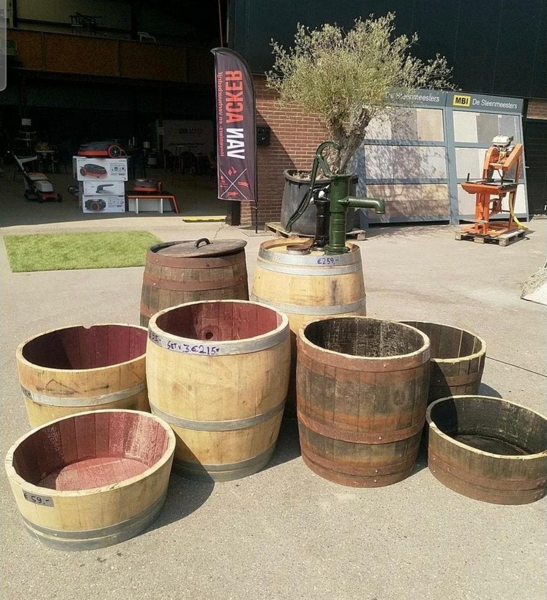 Grote keus in eikenhouten kuipen en tonnen bij Tuin en Ton, Ophalen, Overige materialen, 40 cm of meer, Rond