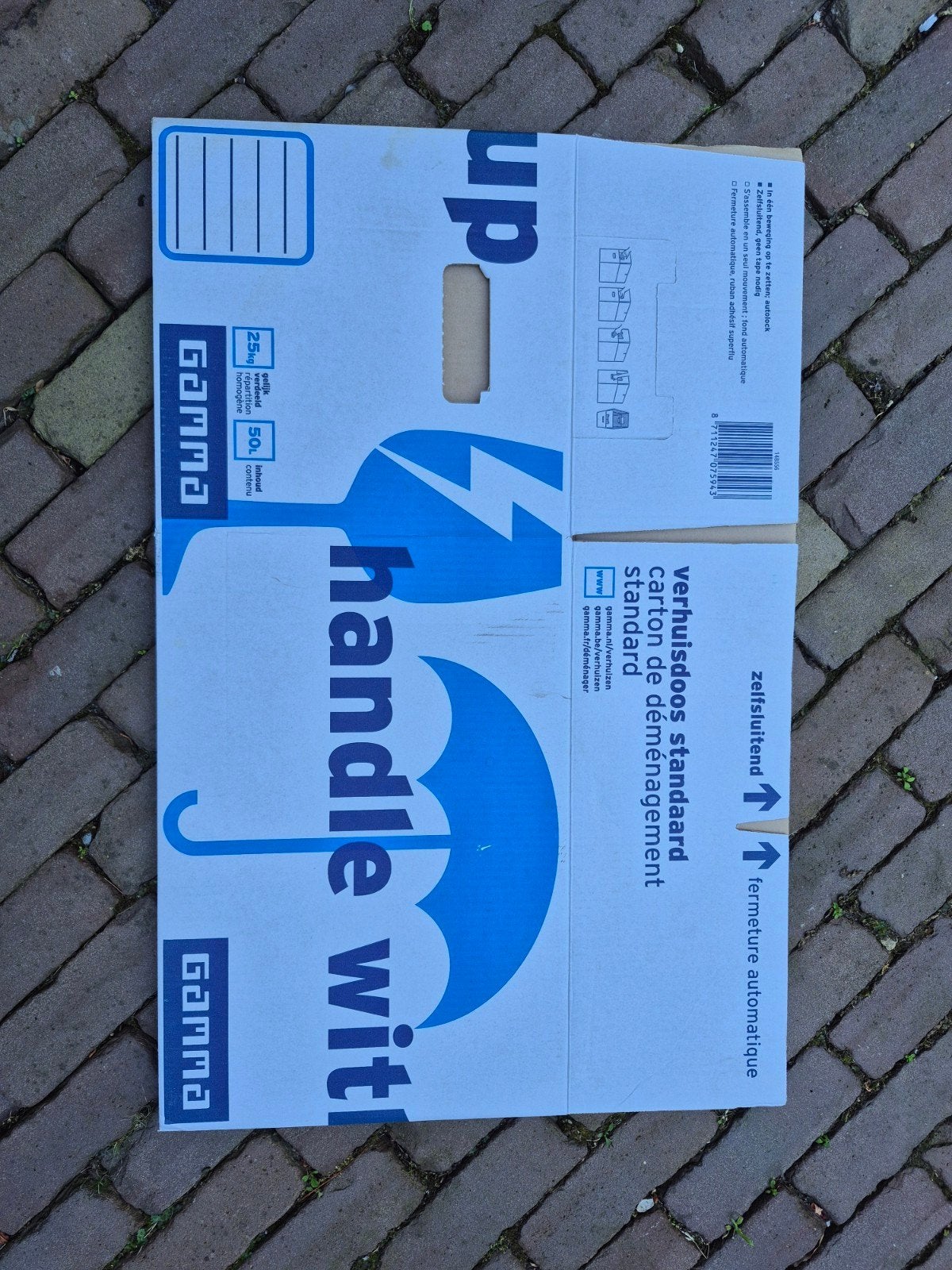 Verhuisdozen 50 stuks, Ophalen, Opvouwbaar, 50 tot 75 cm, Minder dan 35 cm
