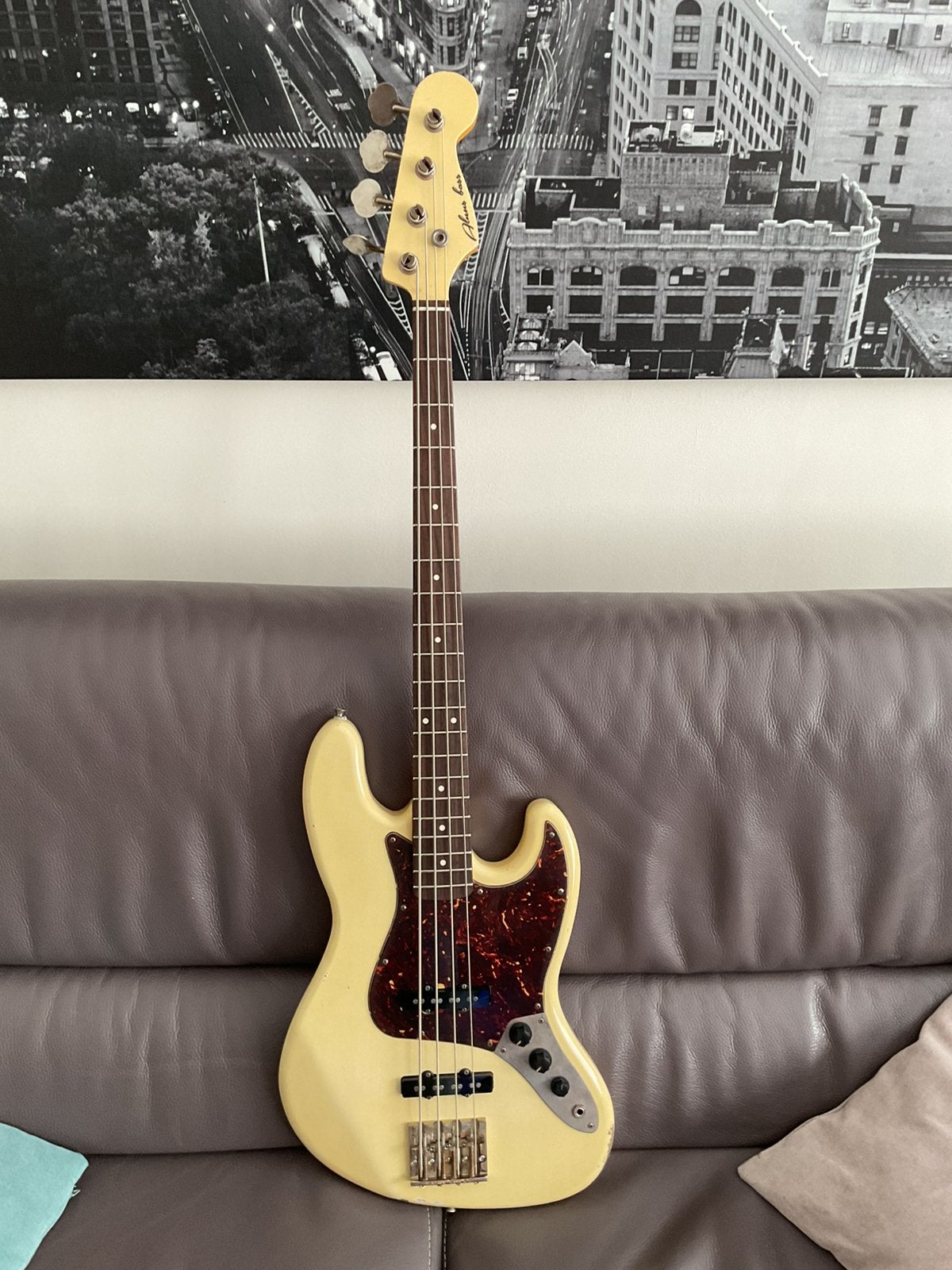 Alnus Jazz Bass relic, Muziek en Instrumenten, Snaarinstrumenten | Gitaren | Bas, Ophalen, Zo goed als nieuw