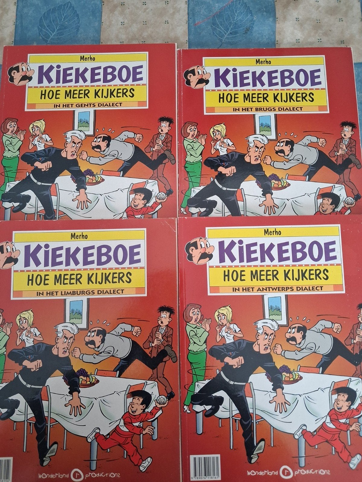 Strips kiekeboe  in 4 verschillende  dialecten, Ophalen of Verzenden