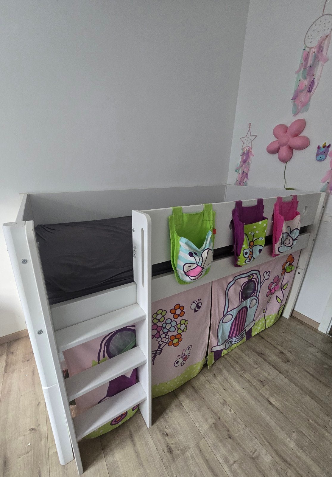 WHITE by Flexa Lit mi-hauteur en MDF 90x200 cm avec matelas, Enfants & Bébés, Chambre d'enfant | Lits superposés & Lits mezzanines