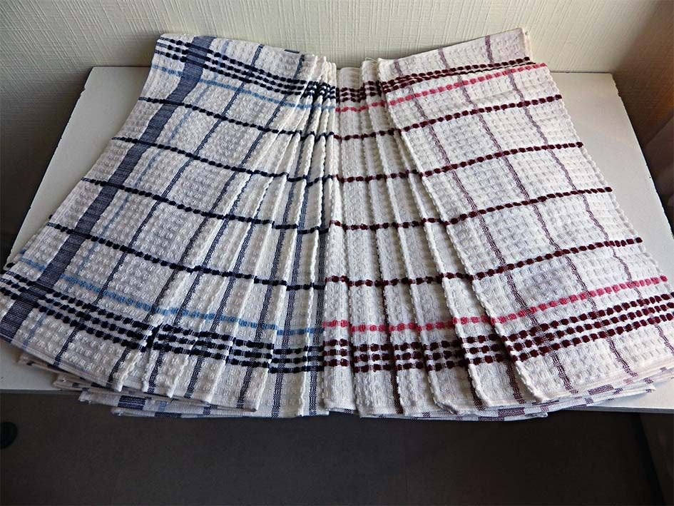 Nieuwe Keukenhanddoeken: 12 stuks, Huis en Inrichting, Keuken | Textiel, Ophalen, Katoen, Wit, Nieuw
