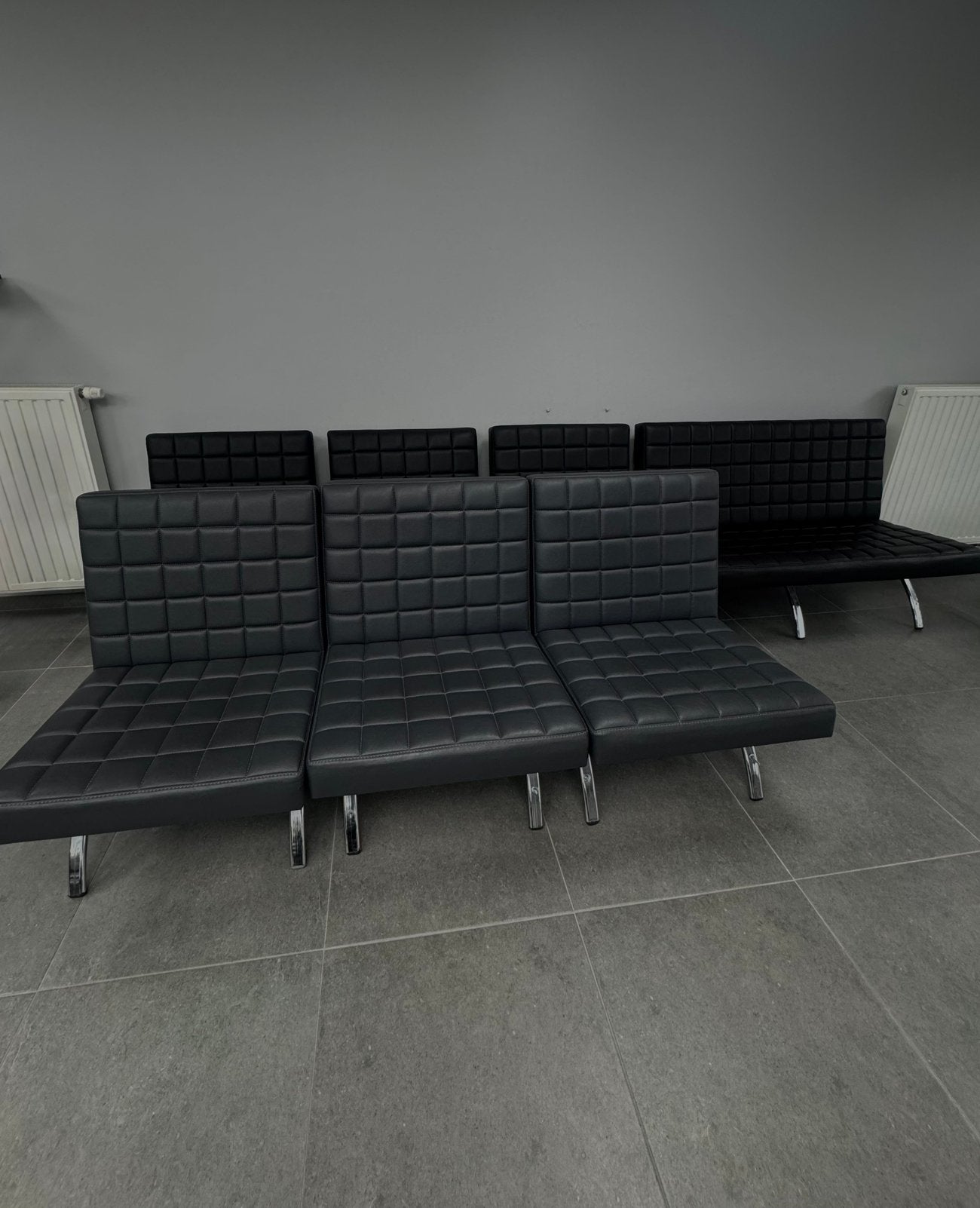 Canapé d'attente modulaire moderne de style Barcelone, Maison & Meubles, Enlèvement, Comme neuf, Cuir