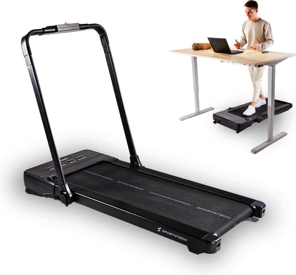 Sportstech sPad1000 2-in-1 loopband - helling - inklapbaar, Sport en Fitness, Ophalen, Gebruikt, Metaal, Loopband