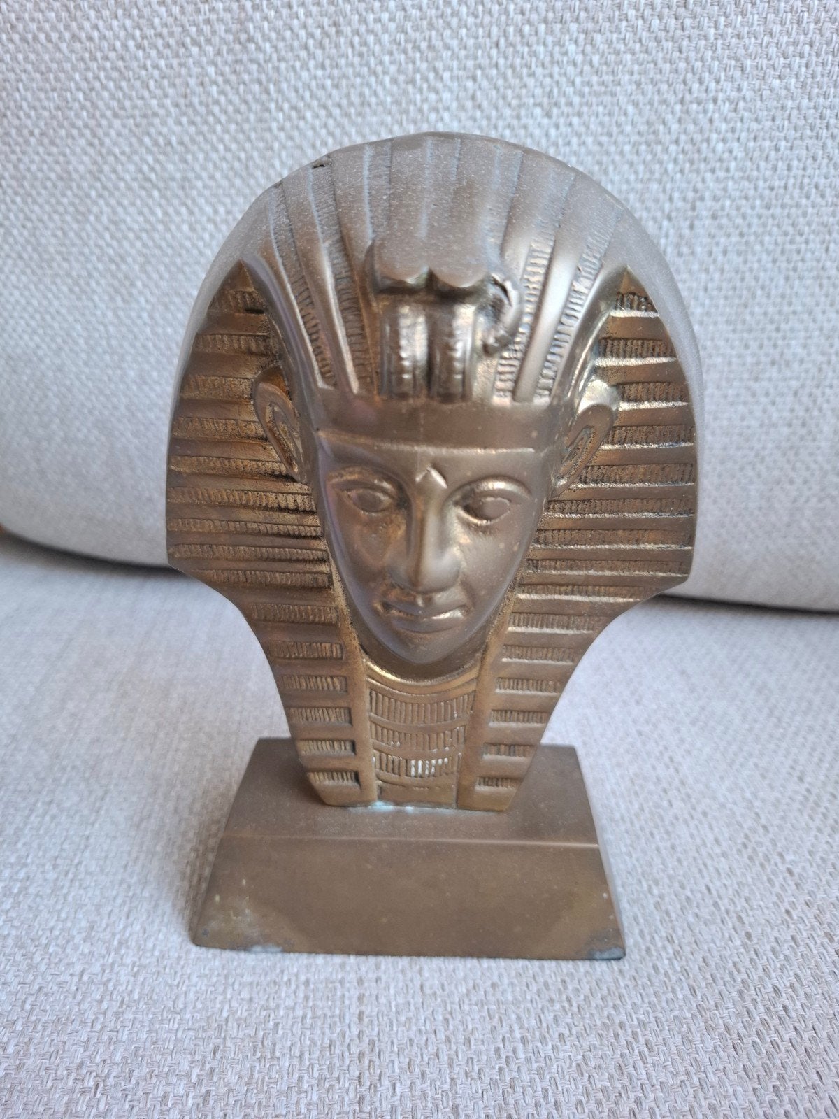 Egyptisch hoofd in Messing, Antiek en Kunst, Ophalen of Verzenden, Goud