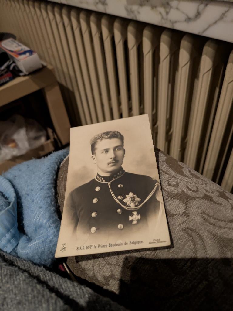 Prince baudouin de Belgique, Collections, Enlèvement ou Envoi, Comme neuf, Carte, Photo ou Gravure