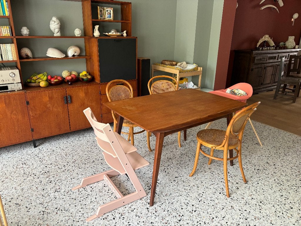 Louis van Teeffelen pour Table à manger en teck Wébé, 1960, Enlèvement