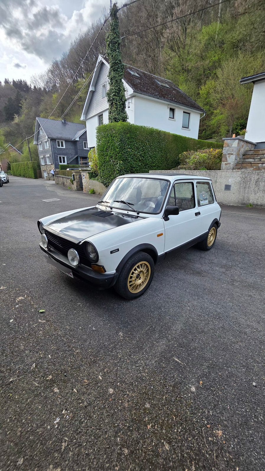 Autobianchi A112 Junior 1983, Auto's, Oldtimers, Benzine, Stadsauto, 3 deurs, Handgeschakeld, Wit, Zwart, Ophalen
