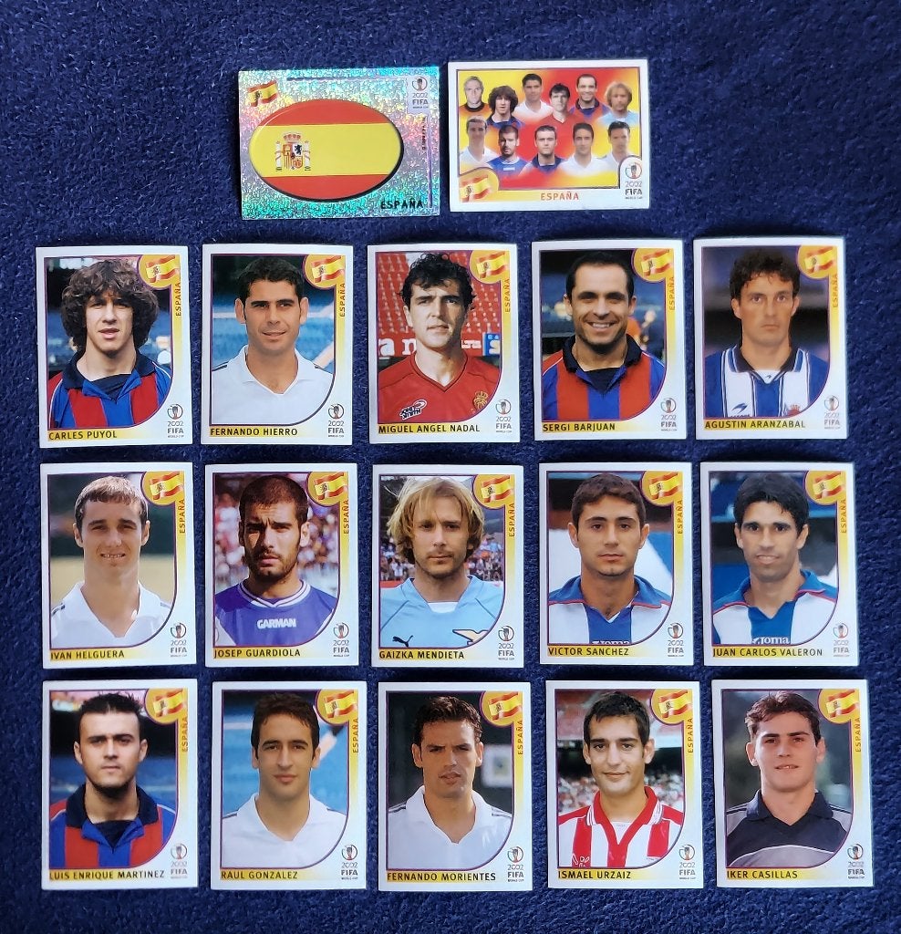 17 versch. Panini stickers voetbal ' WK 2002 - Spanje ', Enlèvement ou Envoi, Neuf, Plusieurs autocollants