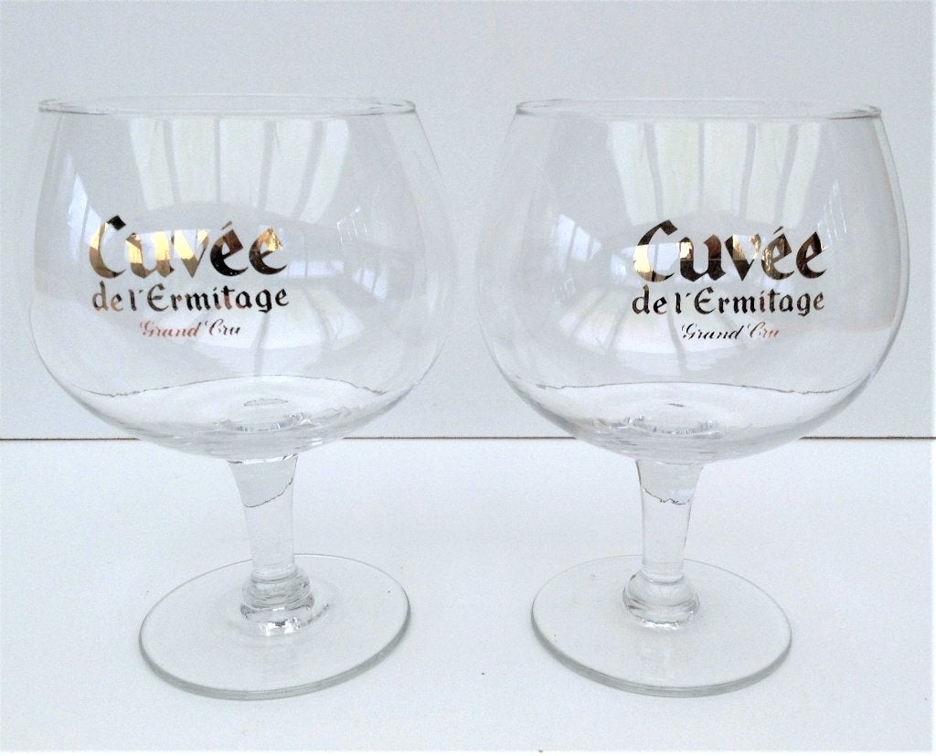 2 verres à bière d'abbaye Cuvée Grand-Cru 33 cl, Enlèvement ou Envoi, Comme neuf, Verre à bière