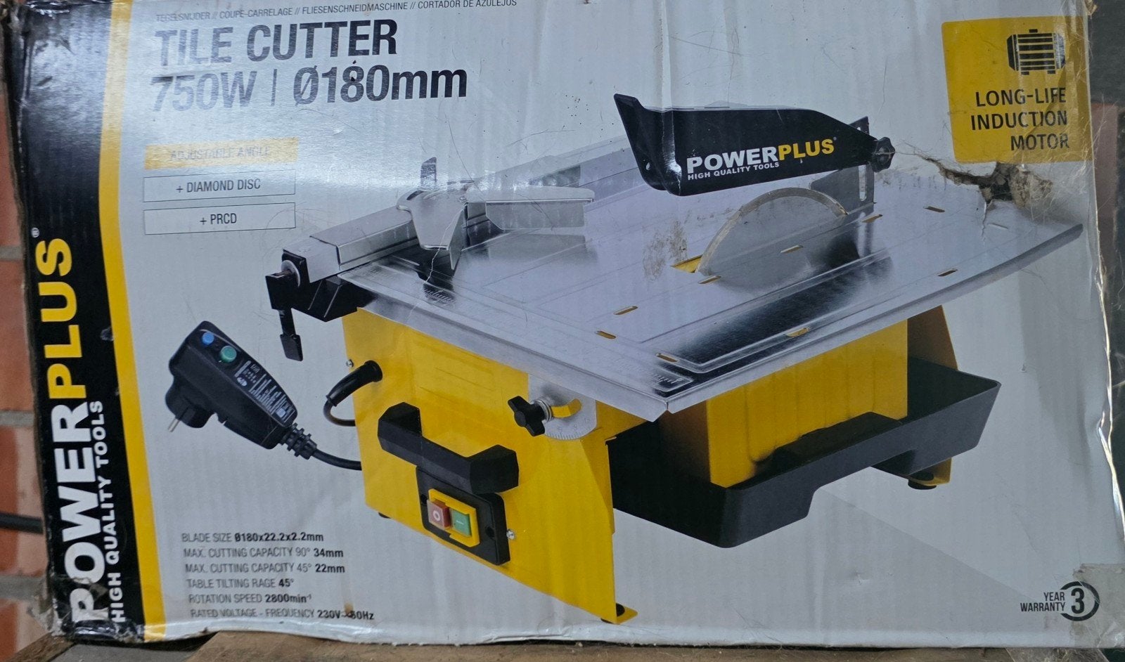 Elektrische tegelsnijder, Enlèvement