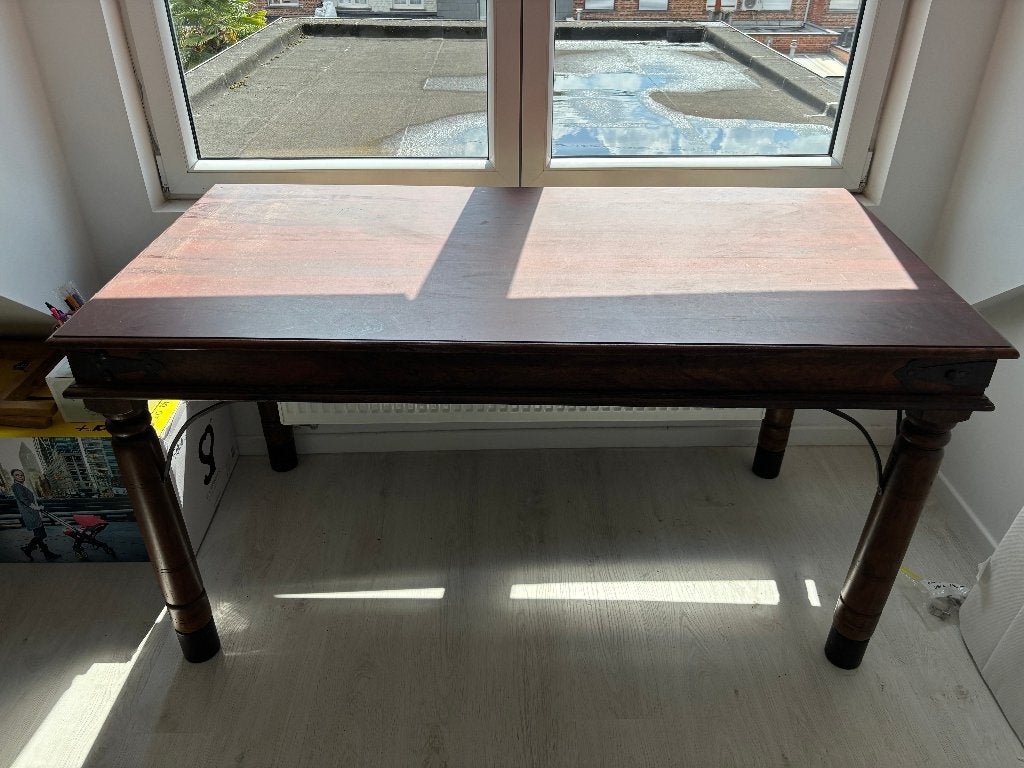 Verhoogde eettafel / bureautafel, Huis en Inrichting, Tafels | Eettafels, Ophalen, Gebruikt, 50 tot 100 cm, 150 tot 200 cm
