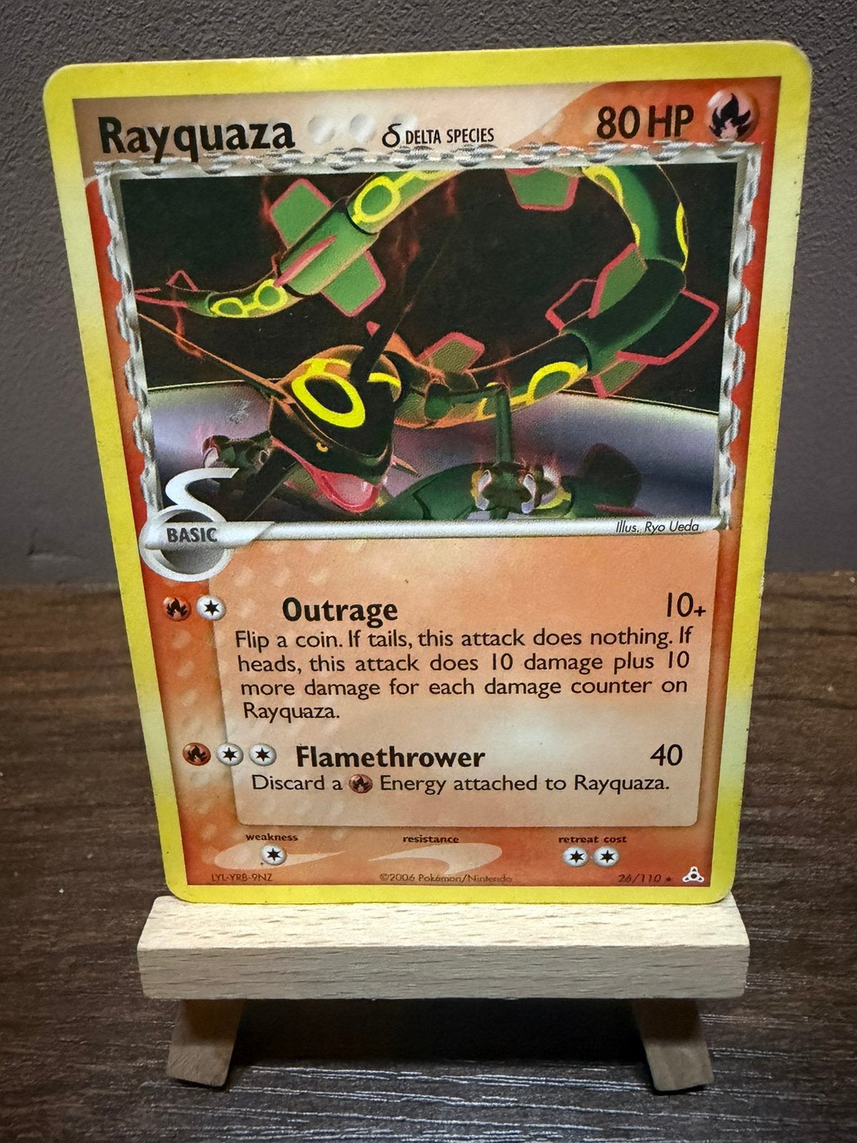 Rayquaza #26 - Ex Holon Phantoms, Ophalen, Gebruikt, Losse kaart