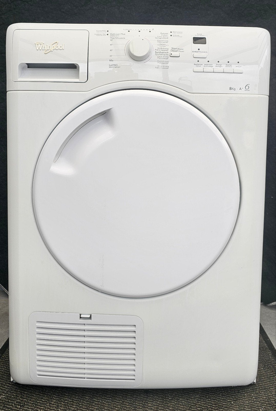 Whirlpool warmtepomp codens droger A+ 8KG th6sense, Ophalen, 8 tot 10 kg, Zo goed als nieuw, Energieklasse A of zuiniger