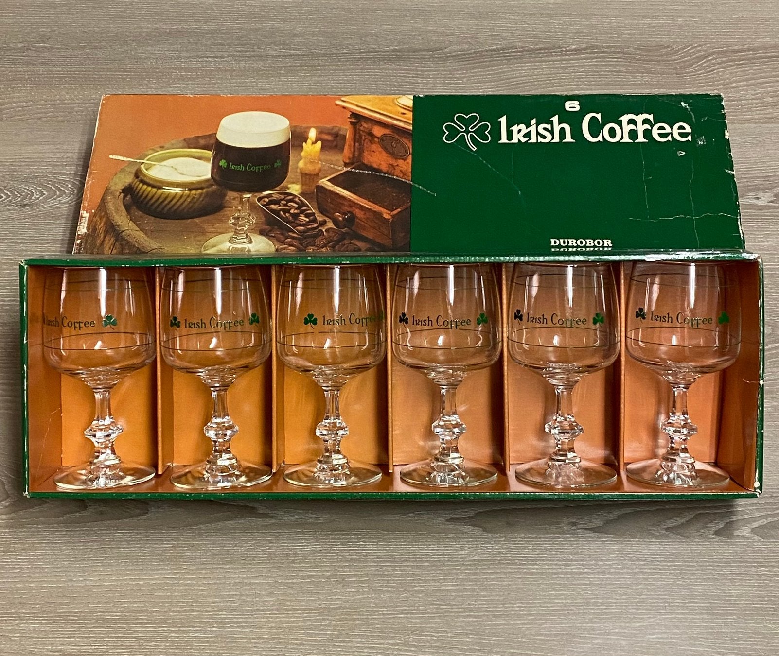 Coffret de 6 verres vintage Irish Coffee Durobor, prix :15€, Enlèvement ou Envoi