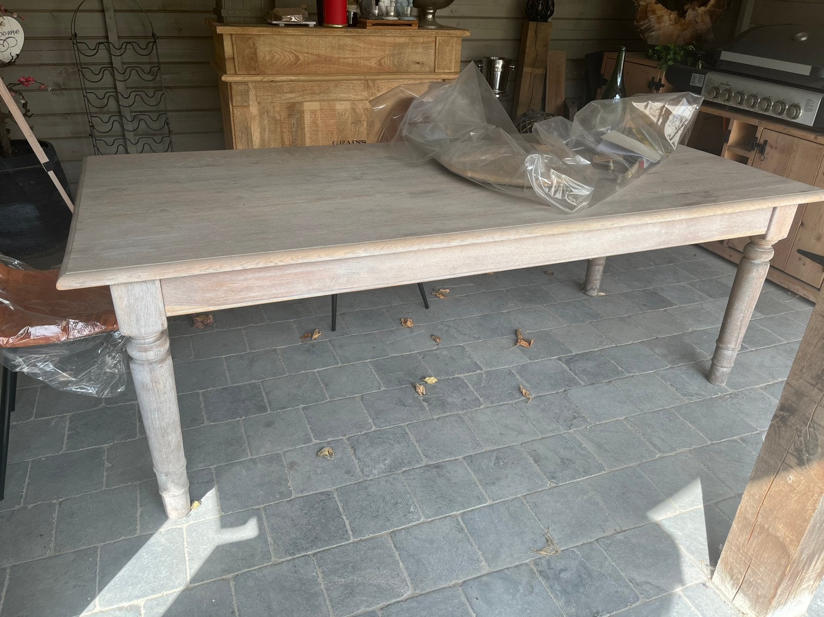 Landelijke tafel, Ophalen, Zo goed als nieuw, Rechthoekig, Hout