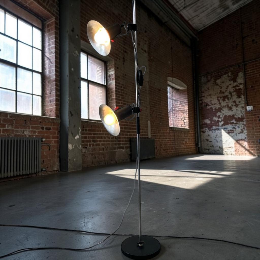 Vintage groen/zwarte staanlamp/ vloerlamp/ lampadaire, Antiek en Kunst, Verzenden