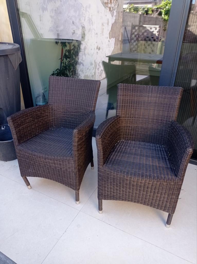 Twee wicker tuinstoelen Bristol, Ophalen, Wicker